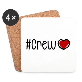 Crew Heart - Coasters (set of 4) - white - Front