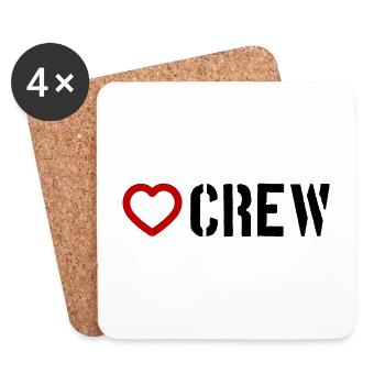 Crew Heart - Coasters (set of 4) - white - Front