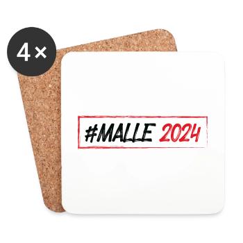 Malle 2024 - Dessous de verre (lot de 4) - blanc - Devant