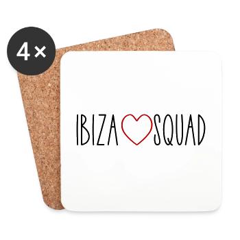 Ibiza Squad Heart - Coasters (set of 4) - white - Front