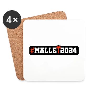 Malle 2024 - Dessous de verre (lot de 4) - blanc - Devant