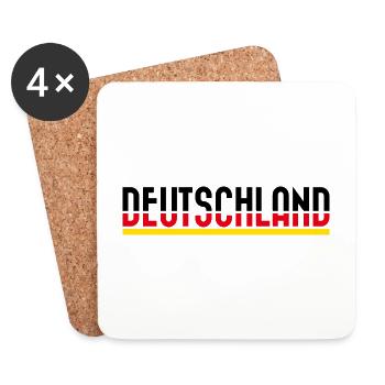 Deutschland - Untersetzer (4er-Set) - Weiß - Vorne