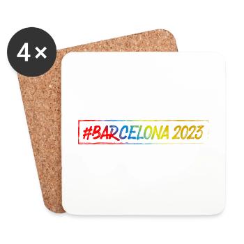Barcelona 2023 - Untersetzer (4er-Set) - Weiß - Vorne