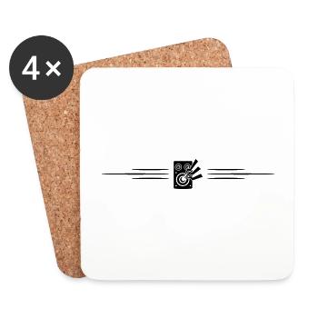 Boxing Line Music - Coasters (set of 4) - white - Front