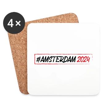 Amsterdam 2024 - Coasters (set of 4) - white - Front