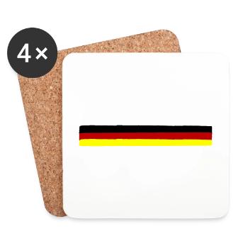 Germany Colors Symbol - Coasters (set of 4) - white - Front