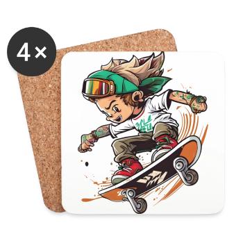Skate or Die - Coasters (set of 4) - white - Front
