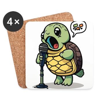 Jokester Turtle - Coasters (set of 4) - white - Front