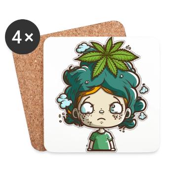 Wendys Monde - Dessous de verre (lot de 4) - blanc - Devant