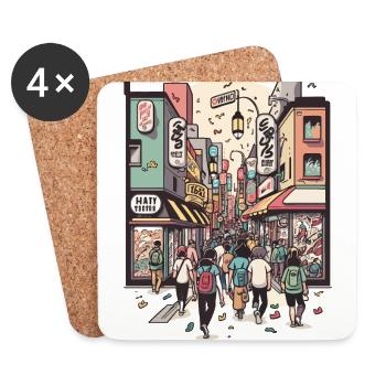 The Urban Nature Lover - Coasters (set of 4) - white - Front