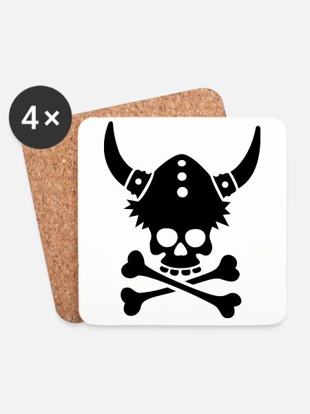viking - Coasters (set of 4) - white