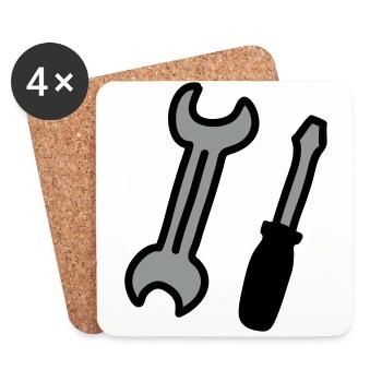 tools - Coasters (set of 4) - white - Front