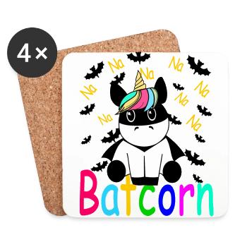 NaNaNaNaNaNaNaNa Batcorn - Untersetzer (4er-Set) - Weiß - Vorne