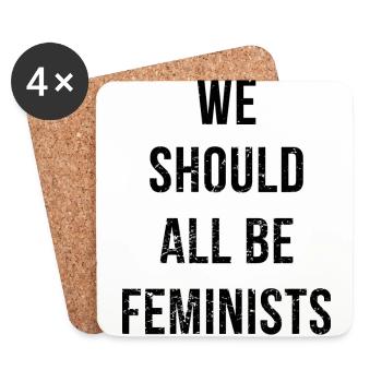 We Should All Be Feminists - Coasters (set of 4) - white - Front