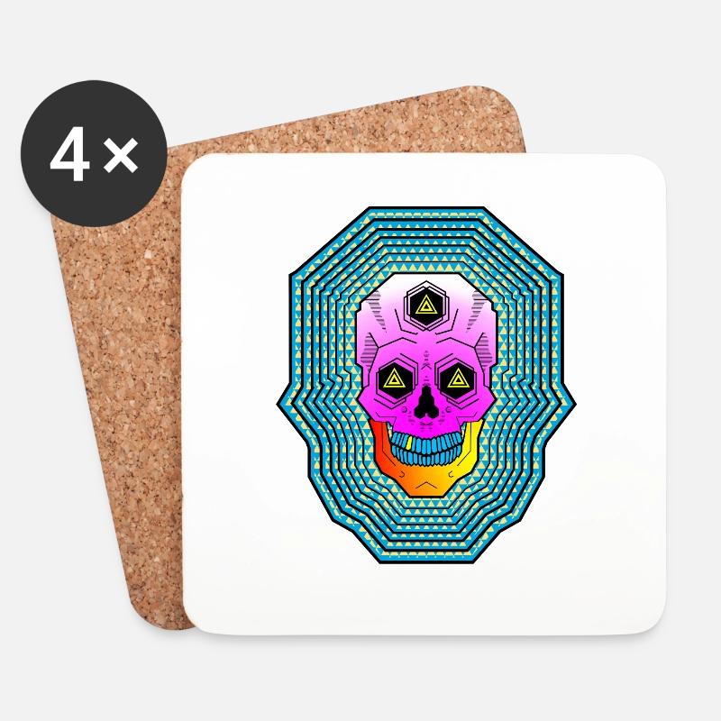 Hypnoskull - Coasters (set of 4) - white