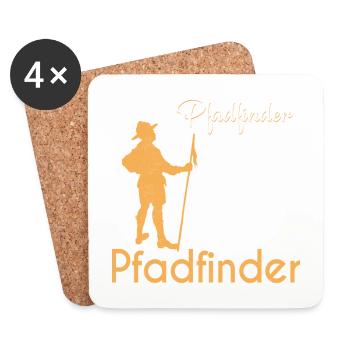 Einmal Pfadfinder immer Pfadfinder - Untersetzer (4er-Set) - Weiß - Vorne