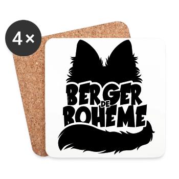 Silhouette Berger de Boheme - Dessous de verre (lot de 4) - blanc - Devant