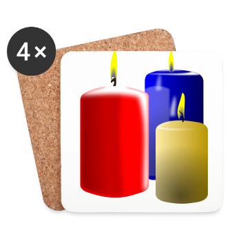 christma s197 - Coasters (set of 4) - white - Front