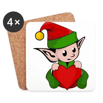 christma s628 - Coasters (set of 4) - white - Front