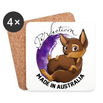 kelpie Galaxie - Chocolat Feu - Dessous de verre (lot de 4) - blanc - Devant