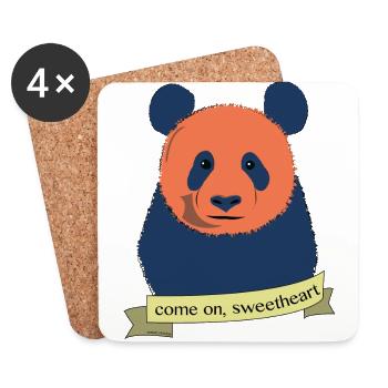 Come on, Sweetheart Animal Fashion - Coasters (set of 4) - white - Front