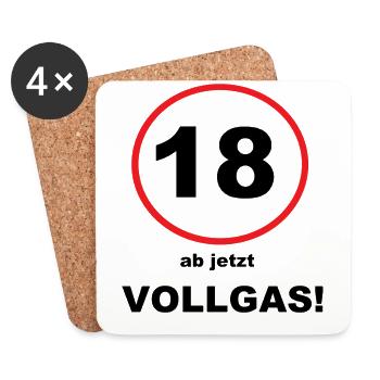 Spruch 18 - Untersetzer (4er-Set) - Weiß - Vorne