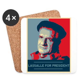 "Lassalle-Obama For President" - Dessous de verre (lot de 4) - blanc - Devant