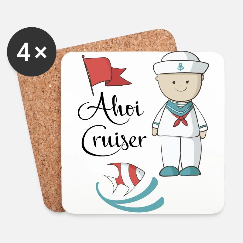 Maritim - Untersetzer (4er-Set) - Weiß