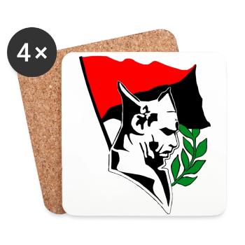 Durruti - Anarchy Flag - Untersetzer (4er-Set) - Weiß - Vorne
