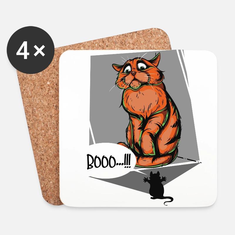 Booo - Untersetzer (4er-Set) - Weiß