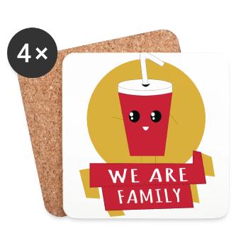 COLA - WE ARE FAMILY - Coasters (set of 4) - white - Front