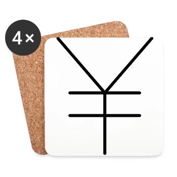 Japan - Japanese yen - Coasters (set of 4) - white - Front