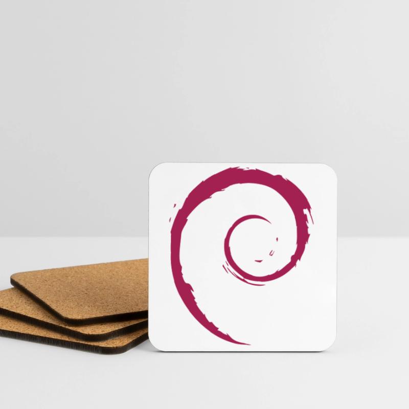 Linux Spiral Operating System PC Gift IT Idea Coasters (set of 4)