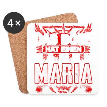 MARIA - böse - Untersetzer (4er-Set) - Weiß - Vorne