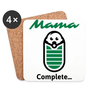 Mama Complete ... - Coasters (set of 4) - white - Front