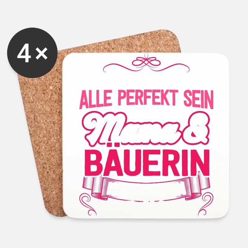 BÄUERIN - Mama - Untersetzer (4er-Set) - Weiß