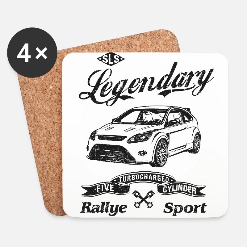 Focus MK2 RS legendary car Silhouette - Untersetzer (4er-Set) - Weiß