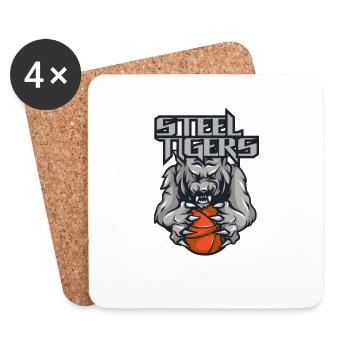 Steel Tigers Basketball - Untersetzer (4er-Set) - Weiß - Vorne