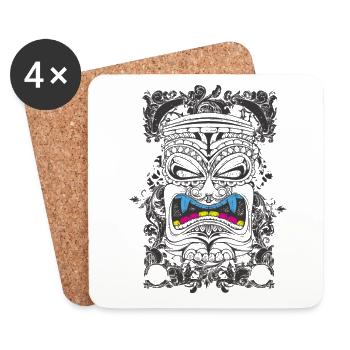 Asian god - Coasters (set of 4) - white - Front