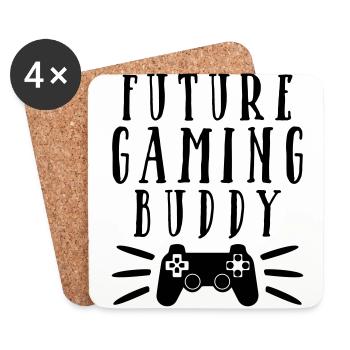 Future Game Son copain Père - Dessous de verre (lot de 4) - blanc - Devant