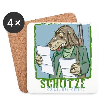Sternzeichen - Schütze - Untersetzer (4er-Set) - Weiß - Vorne
