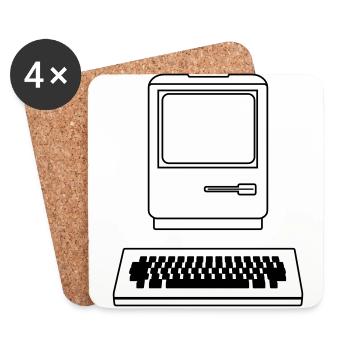Computer - Untersetzer (4er-Set) - Weiß - Vorne
