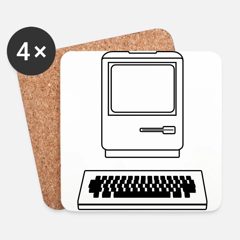 Computer - Untersetzer (4er-Set) - Weiß