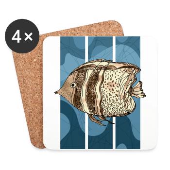 Fish - Coasters (set of 4) - white - Front