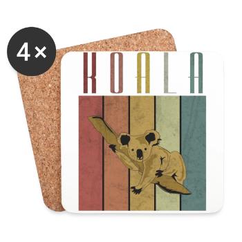 Koala bear - Coasters (set of 4) - white - Front