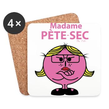 Madame Péte-sec - Coasters (set of 4) - white - Front