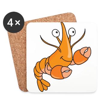 lobster - Coasters (set of 4) - white - Front