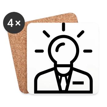 business idea - Coasters (set of 4) - white - Front