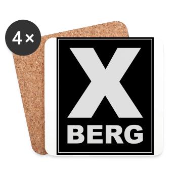 Berlin Kreuzberg X mountain - Coasters (set of 4) - white - Front