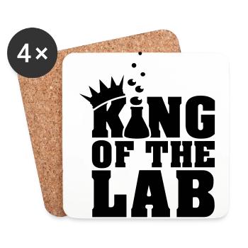 king of the lab (c, 1c) - Untersetzer (4er-Set) - Weiß - Vorne